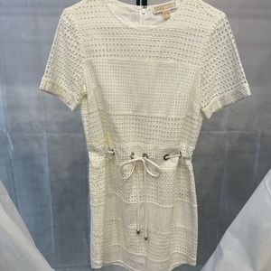 Michael Kors White Sinched waist Dress